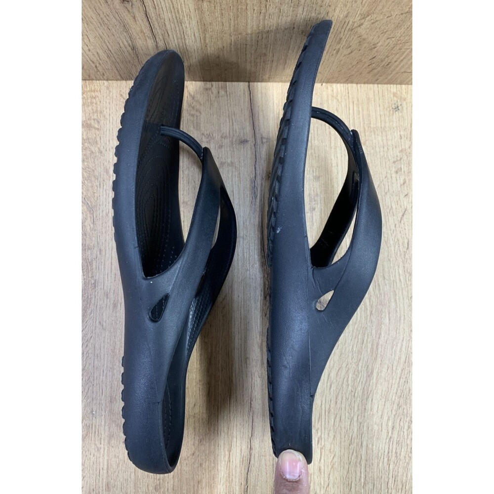 Crocs Women's Kadee II Flip Flop Sandal Thong Toe Black Size 10 - Picture 12 of 13